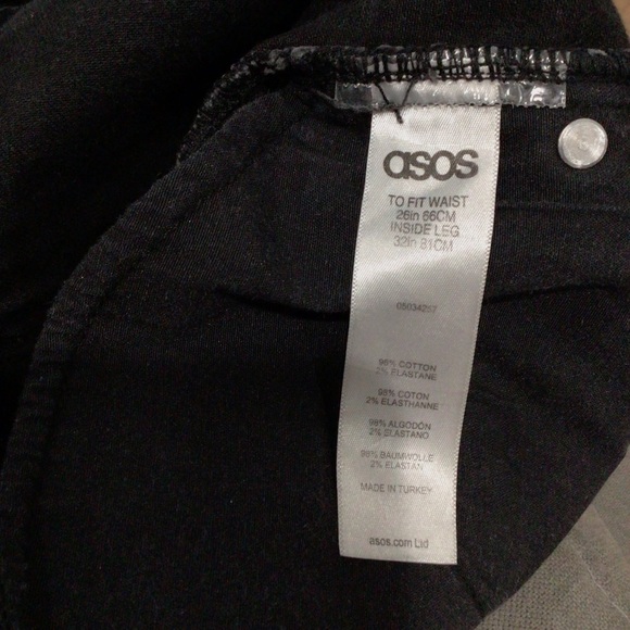 ASOS Black To Fit Waist High Rise Ankle Jeans - Picture 4 of 4